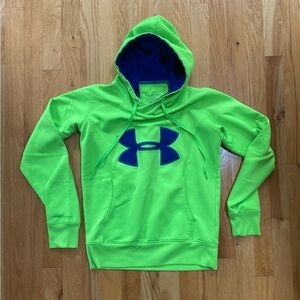 Neon green Under Armour hoodie